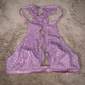 Lilac Victoria’s Secret high neck bralette.